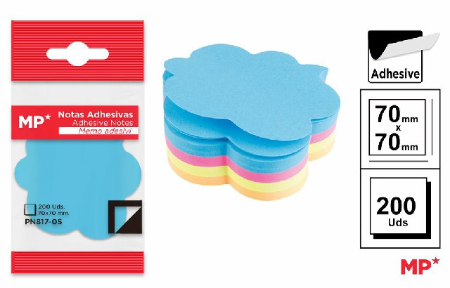 [8435464156468] FOGLIETTI ADESIVI RIMOVIBILI 7*7CM 200F COL. AS