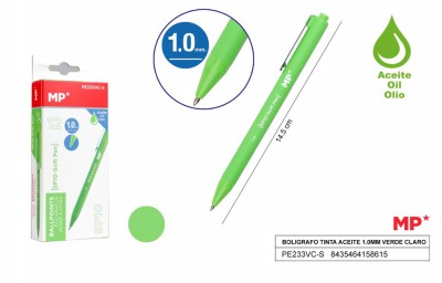 [8435464158615] PENNE A SFERA SOFT VERDE CHIARO