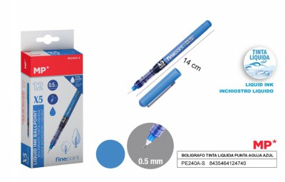 [8435464158813] PENNA AD INCHIOSTRO LIQUIDO BLU PUNTA FINE
