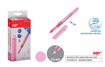 [8435464158844] PENNA AD INCHIOSTRO LIQUIDO ROSA PUNTA FINE
