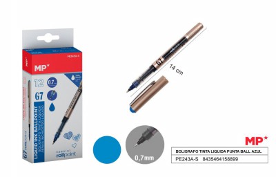 [8435464158899] PENNA INCHIOSTRO LIQUIDO G7 0.7MM 12PZ BLU