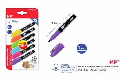[8435464158943] MINI MARCATORE PERM CD/DVD 1.0MM 6PZ COL. ASS.
