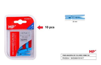 [8435464161417] MOLLETTE IN LEGNO 35MM CONF. 10PZ COL. ASS.