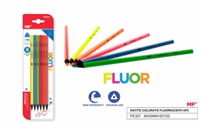 [8435464163152] MATITE FLUO HB TRIANGOLARI 6PZ