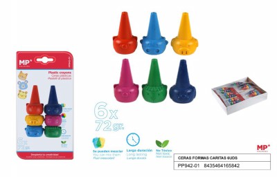 [8435464165842] PASTELLI A CERA FORMA MUSI ANIMALI 6PZ