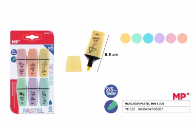 [8435464166207] MINI EVIDENZIATORI FRASI 1-4MM 6PZ PASTEL