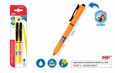 [8435464166917] EVIDENZIATORE SCATTO 1-4MM 2PZ ARAN+GIALLO FLUO