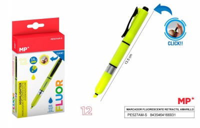 [8435464166931] EVIDENZIATORE SCATTO 1-4MM 12PZ GIALLO FLUO