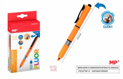 [8435464166948] MARCATORE FLUORESCENTE RETRATTILE - ARANCIONE