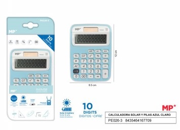 [8435464167709] CALCOLATRICE DA TAVOLO 10 CIFRE RIC. SOLARE 12*