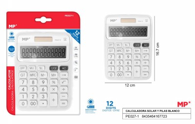 [8435464167723] CALCOLATRICE DA TAVOLO 12 CIFRE RIC. SOLARE 16.