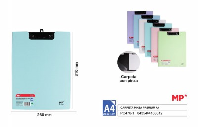 [8435464168812] PORTABLOCCO PREMIUM A4 COL. ASS. PASTEL