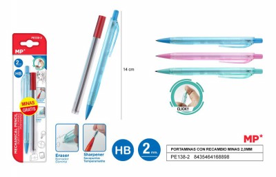 [8435464168898] PORTAMINE A SCATTO 2.0MM + RICARICHE HB