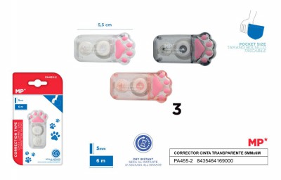 [8435464169000] CORRETTORE A NASTRO TASCABILE 5MMX6M ZAMPA TRAS