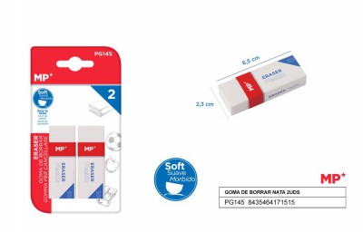 [8435464171515] GOMMA DA CANCELLARE 65X23MM PZ BIANCO