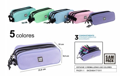 [8435464171911] ASTUCCI A COLORE CON TRE CERNIERE LISCIO