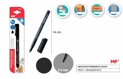 [8435464171973] MARCATORE CD/DVD PUNTA FINE 0.4MM NERO