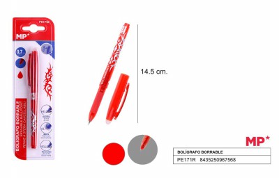 [8435464172154] PENNA CANCELLABILE E RICARICABILE ROSSO