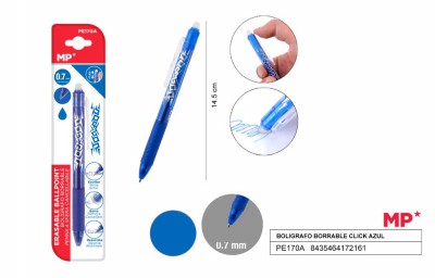 [8435464172161] PENNA CANCELLABILE A SCATTO BLU 0.7MM
