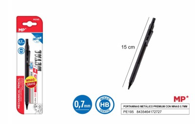 [8435464172727] PORTAMINE METAL 0.7MM + RICARICA HB