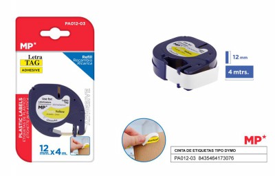 [8435464173076] NASTRO TERMOADESIVO IN PLASTICA GIALLO