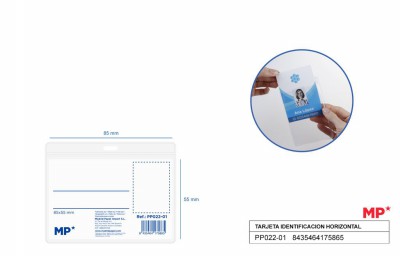 [8435464175865] PORTA BADGE ORIZZONTALE 85*55MM