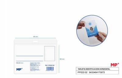 [8435464175872] PORTA BADGE ORIZZONTALE 98X68MM