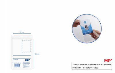 [8435464175889] PORTA BADGE VERTICALE 85*55MM