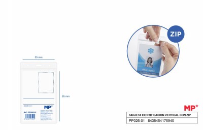 [8435464175940] TARJETA IDENTIFICACION VERTICAL CON ZIP