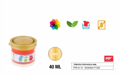 [8435464177302] TEMPERA IN VASETTO ORO 40ML