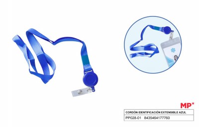 [8435464177760] CORDONCINO CON CHIOCCIOLA PER PORTABADGE BLU