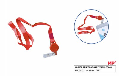 [8435464177777] CORDONCINO CON CHIOCCIOLA PER PORTABADGE ROSSO