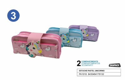 [8435464178132] ASTUCCIO CON 2 SCOMPARTI UNICORN SAMPACK