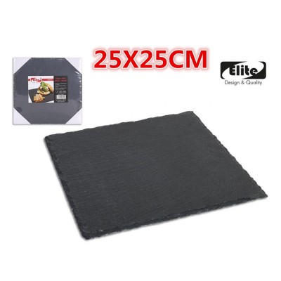 [8435476203020] PIATTO DI PIETRA ARDESIA 25X25CM