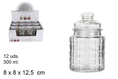 [8435509104867] BARATTOLO DI VETRO DEC. QUAD. 300ML