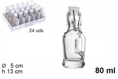 [8435509104874] BOTTIGLIA VETRO C/COPERCHIO 80ML