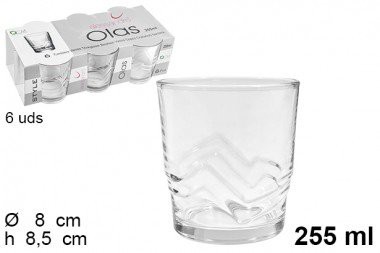[8435509104959] PACK 6 BICCHIERI D ACQUA OLAS 255CC