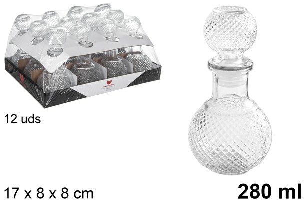 [8435509105109] BOTTIGLIA DI VETRO PER LIQUORI CINDY 280ML