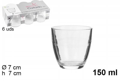 [8435509106663] BICCHIERE PER CAFFE 150ML IN VETRO 6PZ