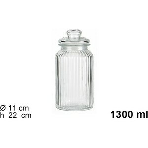 [8435509108223] BARATTOLO DI VETRO C/COPERCHIO ERMETICO