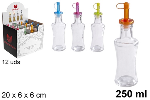 [8435509108308] DISPENSER OLIO/ACETO TONDO IN VETRO 250ML