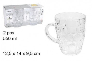 [8435509108339] SET 2 BICCHIERI DA BIRRA 550ML
