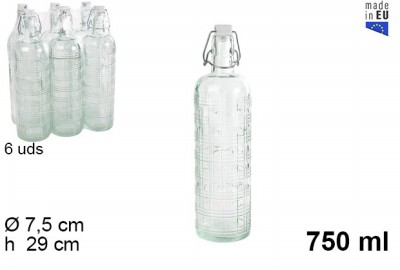 [8435509117294] BOTTIGLIA VETRO 750ML 29X7,5X7,5CM