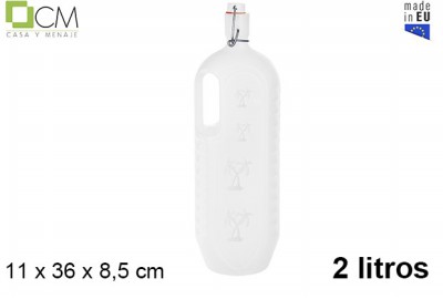 [8435509127606] BOTTIGLIA DI PLASTICA C/CHIUS. ERM. C/MAN. 2LT