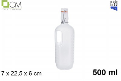 [8435509127637] BOTTIGLIA DI PLASTICA C/CHIUS. ERM. 1/2LT