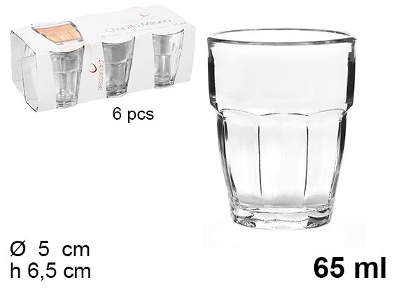 [8435509134840] SET 6 BICCHIERINI CHUPITO MILANO 65ML