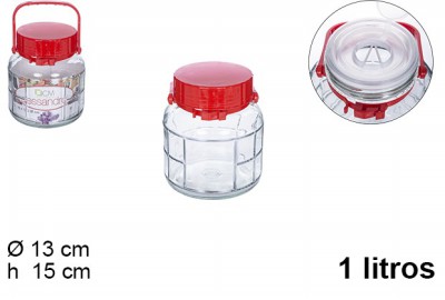 [8435509145020] BARATTOLO DI VETRO MULTIUSO 1LT