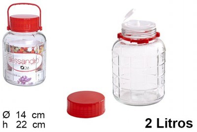 [8435509145037] BARATTOLO DI VETRO MULTIUSO 2LT