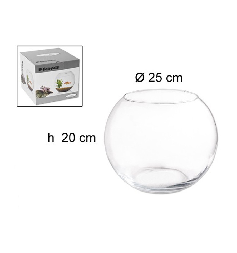 [8435509145273] VASO DI VETRO SFERA 25CM