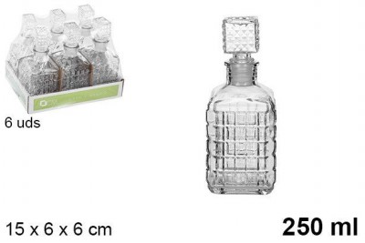 [8435509154299] BOTTIGLIA VETRO PER LIQUORE 250ML